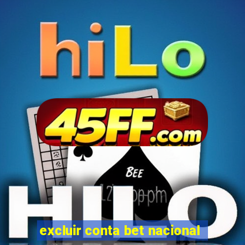 excluir conta bet nacional